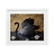 Stupell Industries Dark Swan on Lake Framed Print Under Glass, design by Jose Perez